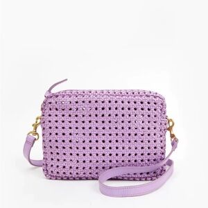 NWOT Clare V Midi Sac in Lilac Rattan 💜